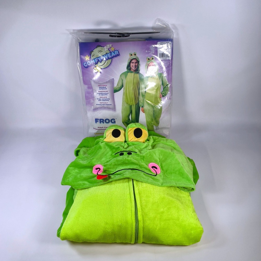 Comfy Wear Frog Adult Costume Unisex Hooded Jumpsuit Green L/XL 1000032